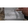 Beli aluminijumski okvir para kliznih vrata IKEA PAX sa pripadajućom šinom dimenzija 200x236 cm