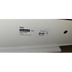 Beli aluminijumski okvir para kliznih vrata IKEA PAX sa pripadajućom šinom dimenzija 200x236 cm