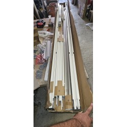 Beli aluminijumski okvir para kliznih vrata IKEA PAX sa pripadajućom šinom dimenzija 200x236 cm