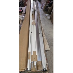 Beli aluminijumski okvir para kliznih vrata IKEA PAX sa pripadajućom šinom dimenzija 200x236 cm