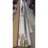 Beli aluminijumski okvir para kliznih vrata IKEA PAX sa pripadajućom šinom dimenzija 200x236 cm