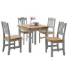 Set od 4 stolice Bastide, bor masiv, siva, 44x92x45 cm | Outlet BGD