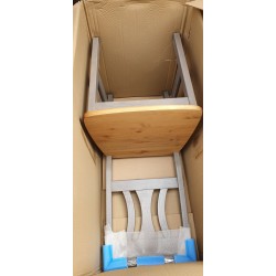 Set od 4 stolice Bastide, bor masiv, siva, 44x92x45 cm | Outlet BGD