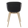 Odon stolica, plastika/metal, crna, 59x80x56 cm | Outlet BGD