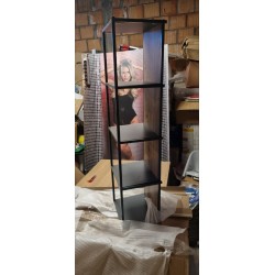 Red Living Meevoo zidna polica, rustični hrast/grafit, 35x128x28 | Outlet BGD