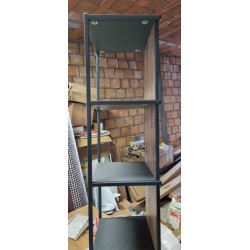 Red Living Meevoo zidna polica, rustični hrast/grafit, 35x128x28 | Outlet BGD