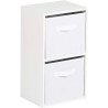 UrbnLiving polica, 2 odeljka, bela, 30x23.5x53.6cm | Outlet BGD