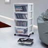 Stefanplast Libera polica sa fiokama, srebrna, 40x40x80cm | Outlet BGD