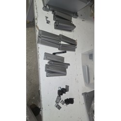 Stefanplast Libera polica sa fiokama, srebrna, 40x40x80cm | Outlet BGD