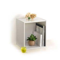 Cube polica, bela, 34.4x34.4x29.5cm& kutija, bela, 31x29x31cm | Outlet BGD