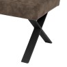 Trpezarijska klupa sa naslonom mikrofiber čelični ram