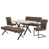 Loftscape Clyde klupa, mikrofiber/čelik, 140x93x61 cm | Outlet BGD
