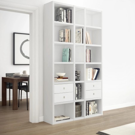 Emporior XI polica, visoki sjaj bela, 120x221x33cm | Outlet BGD