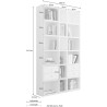 Emporior XI polica, visoki sjaj bela, 120x221x33cm | Outlet BGD
