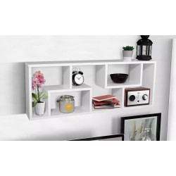 Moderna polica u dve pozicije, 35 x 15 x 92.5cm, bela | Outlet BGD
