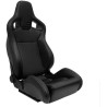 Tepper-Efka Sport Auto Sedište NK – Crna Koža/Siva Tkanina, Podesiv Naslon | Outlet BGD