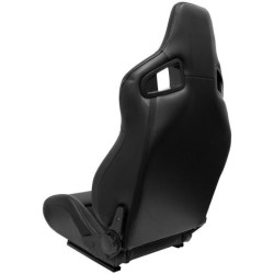 Tepper-Efka Sport Auto Sedište NK – Crna Koža/Siva Tkanina, Podesiv Naslon | Outlet BGD
