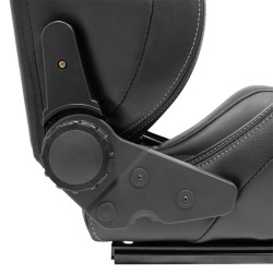 Tepper-Efka Sport Auto Sedište NK – Crna Koža/Siva Tkanina, Podesiv Naslon | Outlet BGD