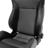 Tepper-Efka Sport Auto Sedište NK – Crna Koža/Siva Tkanina, Podesiv Naslon | Outlet BGD