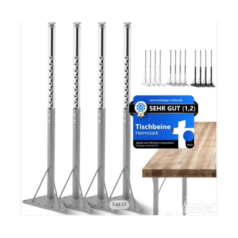 HEIMSTARK podesivi nogari od čelika, set 4 | Outlet BGD