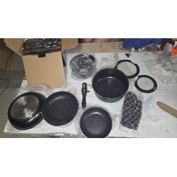 Herzberg HG-8054 Crni Set 11/1 | Mermerni Premaz | Za Indukciju I Outlet Bgd