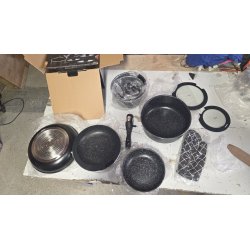 Herzberg HG-8054 Crni Set 11/1 | Mermerni Premaz | Za Indukciju I Outlet Bgd