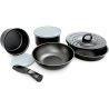 Battrinox IDEO 8-delni set posuđa sa vokom hermetičkim poklopcima i uklonjivom drškom indukcija
