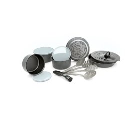 Battrinox IDEO Set Posuđa 14 Delova | Crvena | Za Indukciju