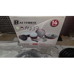 Battrinox IDEO Set Posuđa 14 Delova | Crvena | Za Indukciju