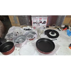 Battrinox IDEO Set Posuđa 14 Delova | Crvena | Za Indukciju