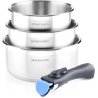 Arthur Martin Inox Set Kaserola 3 kom | 16/18/20 cm | Za Indukciju | OutletBGD