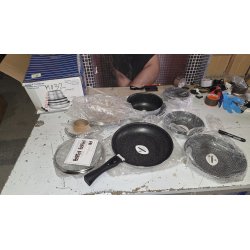 Arthur Martin Sivi Set Posuđa 10 Delova | Sa Poklopcima | Za Indukciju I Outlet Bgd