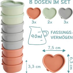 DAY Useful Everyday – Set 8 malih posuda za zamrzivač, sive, roze i tirkizne