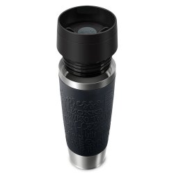EMSA Travel Mug Classic Grande 0,5L – Quick-Press, 360°, Soft-Touch, Toplo 6h/Hladno 12h, Crna