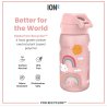 ION8 Dečija Boca za Vodu 350ml – Nepropusna, BPA Free, Flip Poklopac, Roze Duge, Nagrade