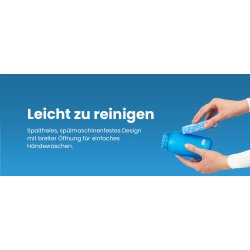 ION8 Dečija Boca za Vodu 350ml – Nepropusna, BPA Free, Flip Poklopac, Roze Duge, Nagrade