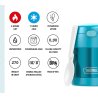 Thermos Funtainer Food Jar 0,3L – Dečiji Termosić za Hranu sa Kašikom, Toplo 5h/Hladno 7h, Ocean Teal