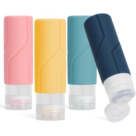 Alyvisun silikonske bočice za putovanje set od 4 komada 100ml u boji