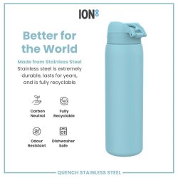 ION8 Boca za Vodu 1.2L Nerđajući Čelik – Flip Poklopac, 240°, Nepropusna, Alaskan Blue