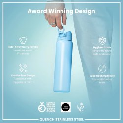 ION8 Boca za Vodu 1.2L Nerđajući Čelik – Flip Poklopac, 240°, Nepropusna, Alaskan Blue
