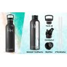 HoneyHolly boca za vodu 750ml – nerđajući čelik, slamka, BPA-free | Outlet BGD