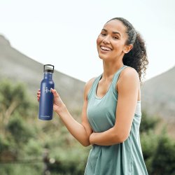 HoneyHolly boca za vodu 750ml – nerđajući čelik, slamka, BPA-free | Outlet BGD