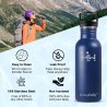 HoneyHolly boca za vodu 750ml – nerđajući čelik, slamka, BPA-free | Outlet BGD