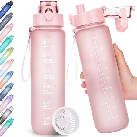 AOHAN boca za vodu 1L – BPA-free, filter, motivacione oznake | Outlet BGD