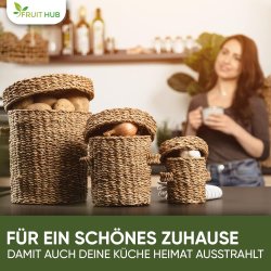 Fruit Hub set od 3 korpe od morske trave za krompir i luk