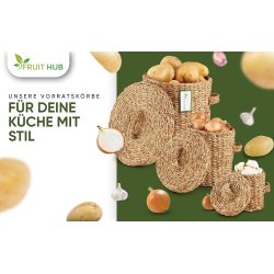 Fruit Hub set od 3 korpe od morske trave za krompir i luk