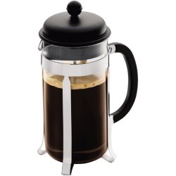 Bodum Caffettiera French Press 1L Crni – Prsao Poklopac, Bokal i Filter Ispravni