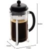 Bodum Caffettiera French Press 1L Crni – Prsao Poklopac, Bokal i Filter Ispravni