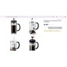 Bodum Caffettiera French Press 1L Crni – Prsao Poklopac, Bokal i Filter Ispravni