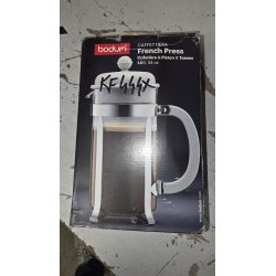 Bodum Caffettiera French Press 1L Crni – Prsao Poklopac, Bokal i Filter Ispravni
